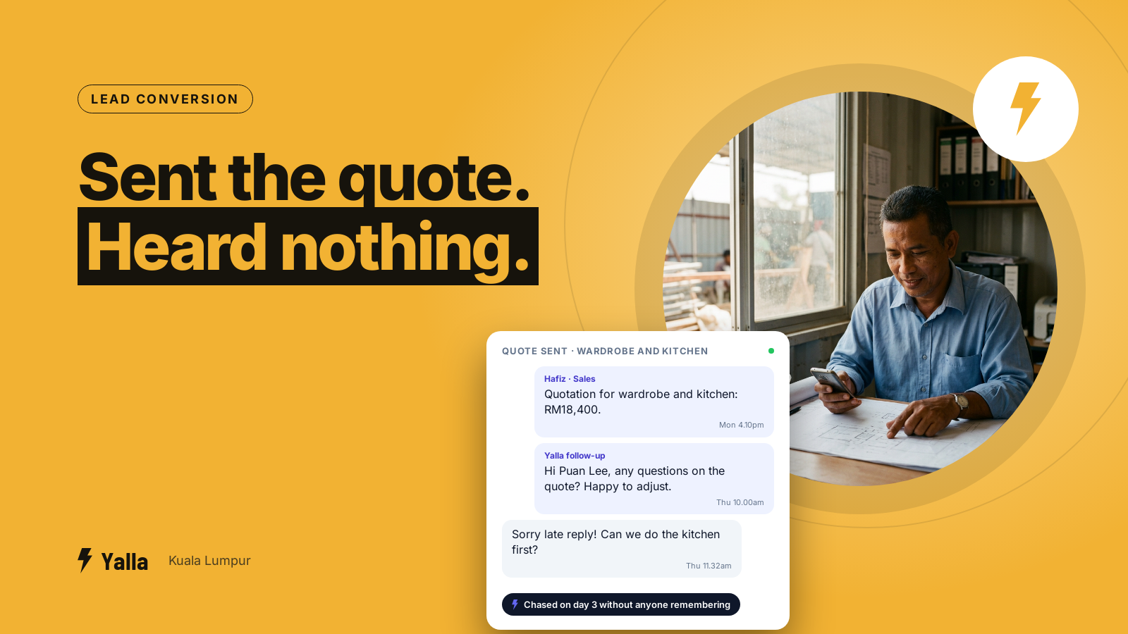 Why Your Quotes Go Quiet After You Send Them, and a Follow-Up That Runs Itself