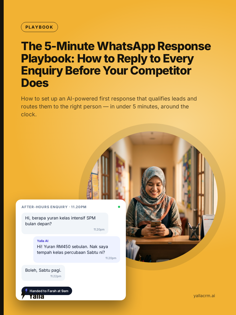 The 5-Minute WhatsApp Response Playbook: How to Reply to Every Enquiry Before Your Competitor Does