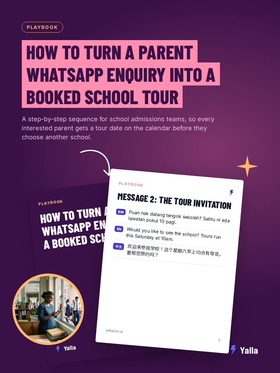How to Turn a Parent WhatsApp Enquiry into a Booked School Tour