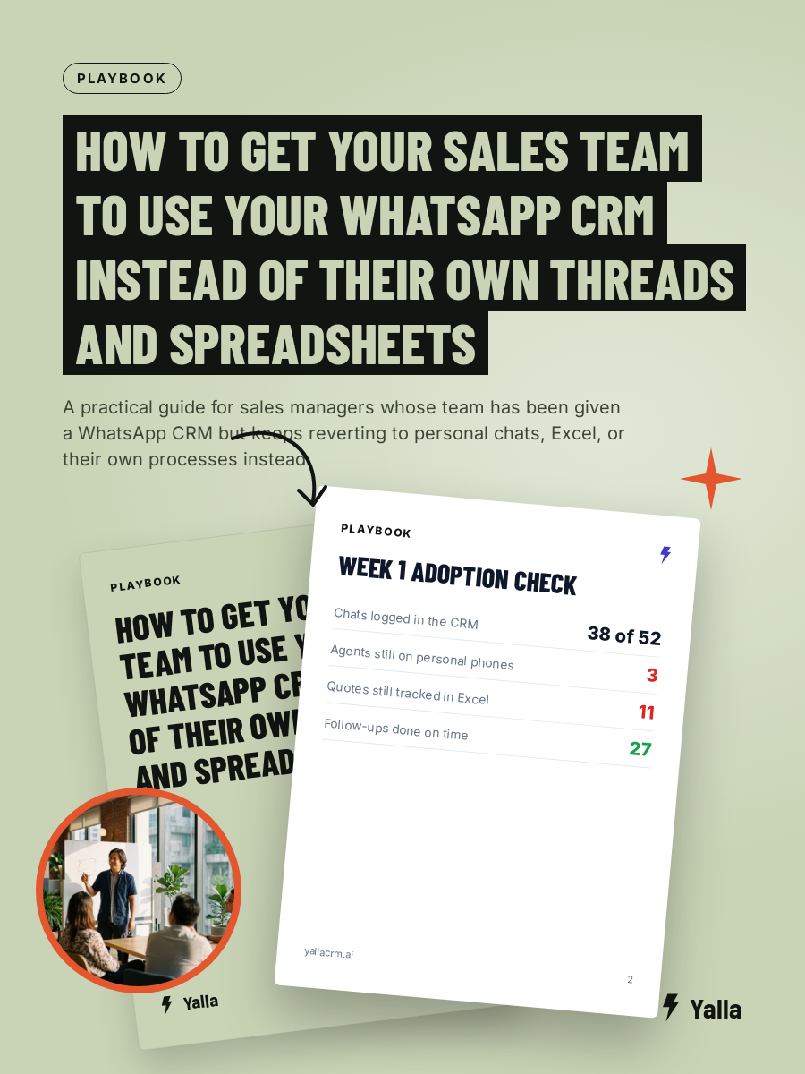 How to Get Your Sales Team to Use Your WhatsApp CRM Instead of Their Own Threads and Spreadsheets