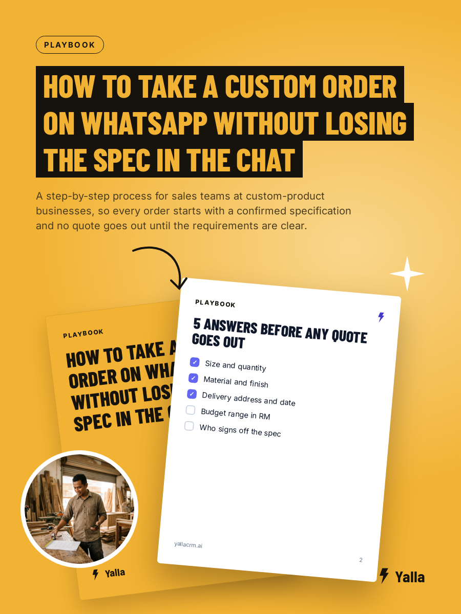 How to Take a Custom Order on WhatsApp Without Losing the Spec in the Chat