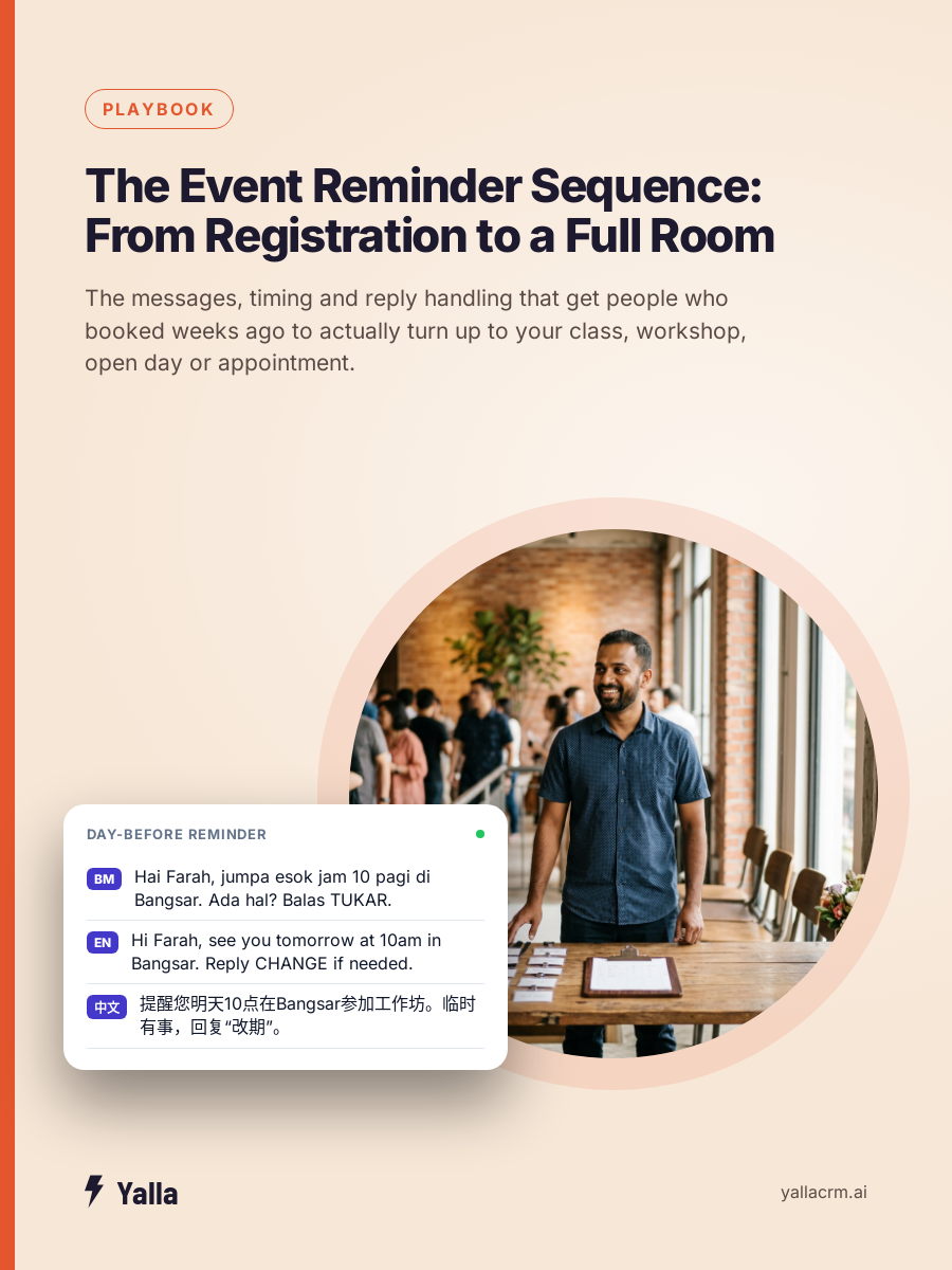 The Event Reminder Sequence: From Registration to a Full Room