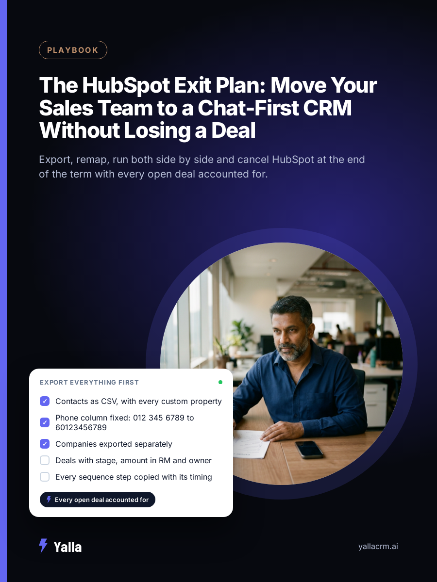 The HubSpot Exit Plan: Move Your Sales Team to a Chat-First CRM Without Losing a Deal