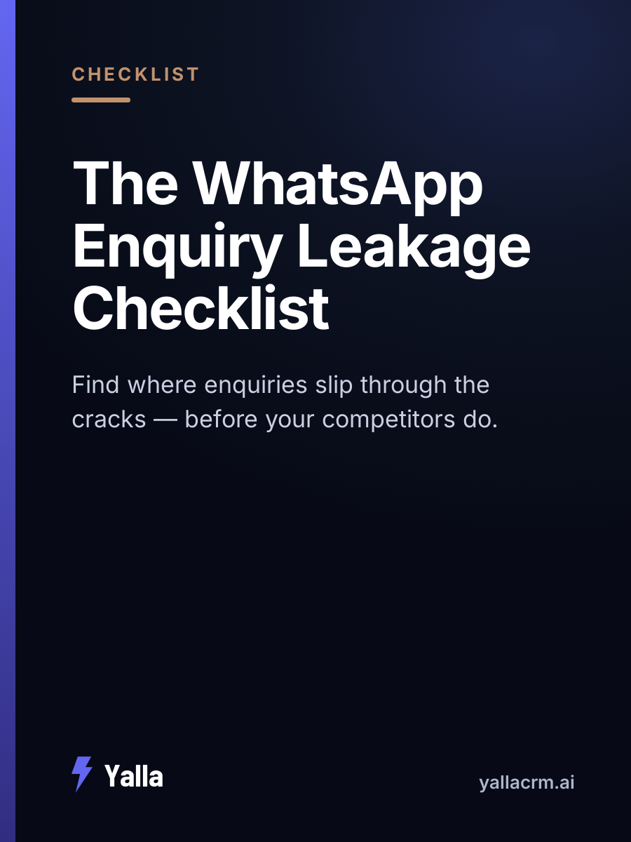 The WhatsApp Enquiry Leakage Checklist