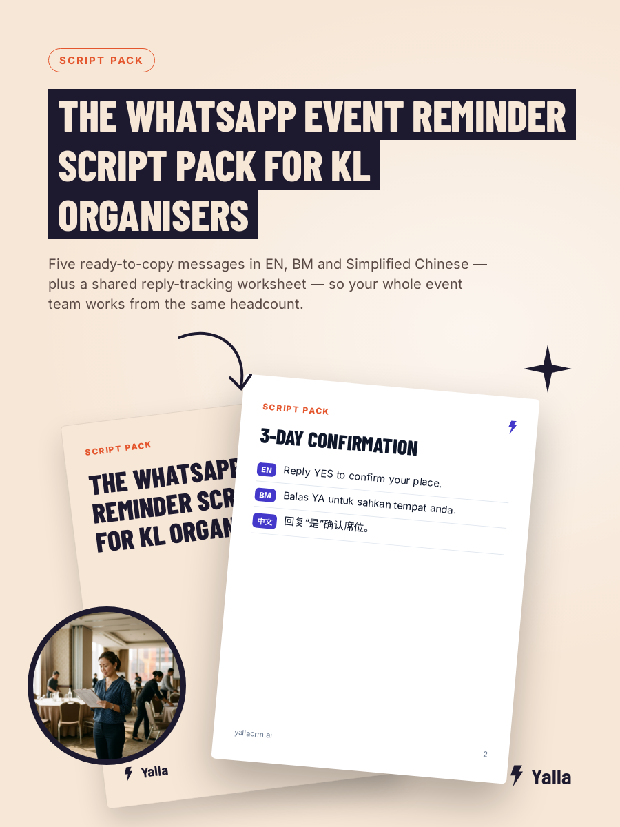 The WhatsApp Event Reminder Script Pack for KL Organisers